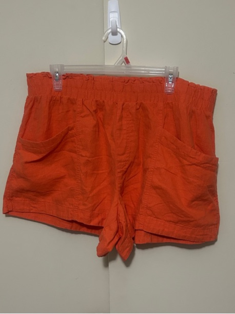 a new day Orange High-Waist Elastic Casual Shorts